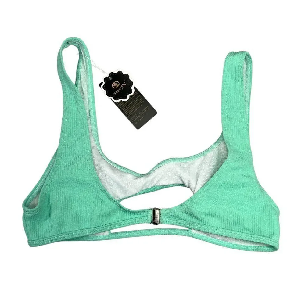 Sherry DC Women's Size Large‎ Mint Green Bikini Top